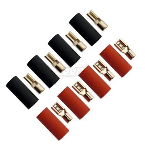 Conector boxe Four 6,0mm² 4xRoșu + 4xNegru (4,8mm+2,8mm)