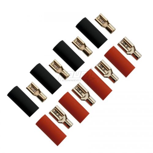 Conector boxe Four 6,0mm² 4xRoșu + 4xNegru (6,3mm+4,8mm)
