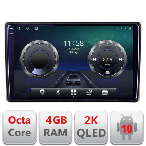 VPX Navigatie dedicata Audi A4 B6 C-050 Android Octa Core Ecran 2K QLED GPS 4G 4+32GB 360 KIT-050+-E409-2K