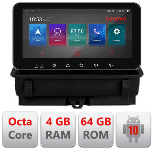 VPX Navigatie dedicata Audi Q3 2011-2018 Android radio gps internet Lenovo Octa Core 4+64GB LTE ecran de 10.33′ wide KIT-q3+-E511-PRO
