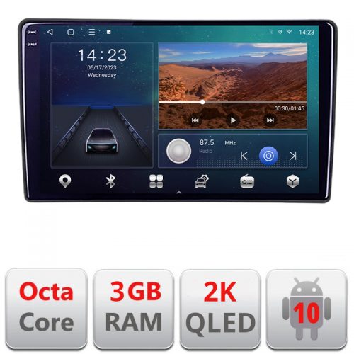 VPX Navigatie dedicata Citroen Berlingo 2008-2018 B-berlingo Android Ecran 2K QLED octa core 3+32 carplay android auto kit-berlingo+-E309V3-2K