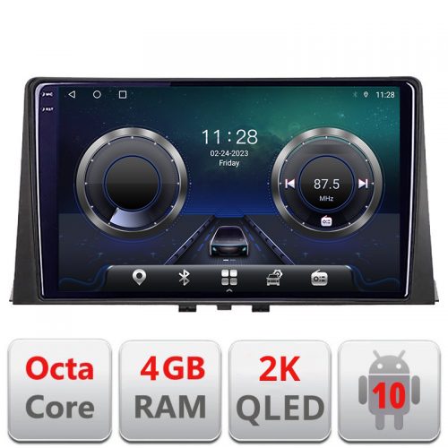 VPX Navigatie dedicata Citroen Berlingo 2019- C-berlingo18 Android Octa Core Ecran 2K QLED GPS 4G 4+32GB 360 kit-berlingo18+-E410-2K
