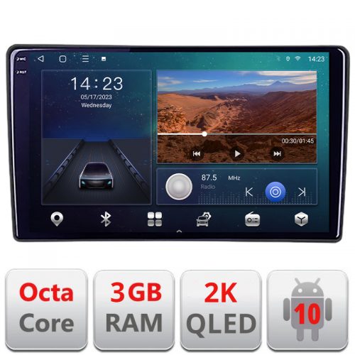 VPX Navigatie dedicata Citroen C3 intre anii 2018- B-C3 Android Ecran 2K QLED octa core 3+32 carplay android auto KIT-c3+-E310V3-2K