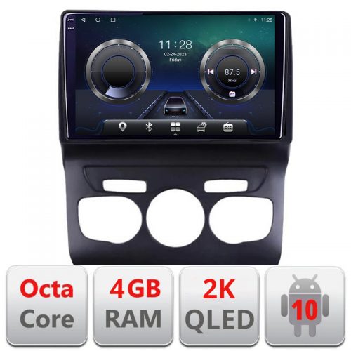 VPX Navigatie dedicata Citroen C4 2011-2016 C-241 Android Octa Core Ecran 2K QLED GPS 4G 4+32GB 360 KIT-241+-E410-2K
