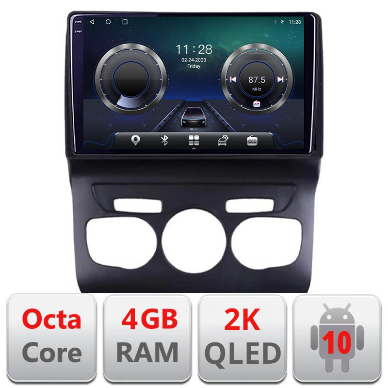 Navigatie dedicata Citroen C4 2011-2016 C-241 Android Octa Core Ecran 2K QLED GPS 4G 4+32GB 360 KIT-241+-E410-2K