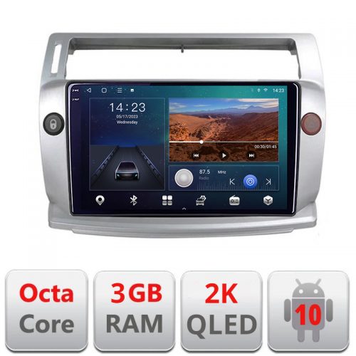 VPX Navigatie dedicata Citroen C4 Quad Core B-088 Android Ecran 2K QLED octa core 3+32 carplay android auto KIT-088+-E309V3-2K