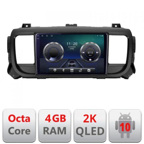 VPX Navigatie dedicata Citroen Jumpy Toyota Proace Peugeot Traveller C-jumpy16 Android Octa Core Ecran 2K QLED GPS 4G 4+32GB 360 kit-jumpy16+-E409-2K