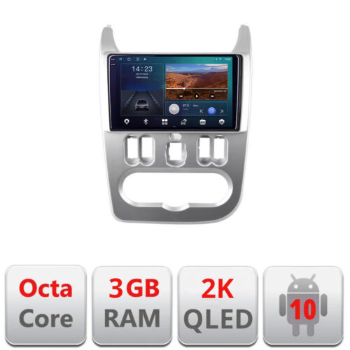 VPX Navigatie dedicata Dacia Duster 2010-2012 B-099 Android Ecran 2K QLED octa core 3+32 carplay android auto KIT-099+-E309V3-2K