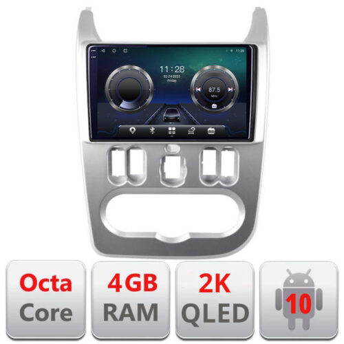 VPX Navigatie dedicata Dacia Duster 2010-2012 C-099 Android Octa Core Ecran 2K QLED GPS 4G 4+32GB 360 KIT-099+-E409-2K