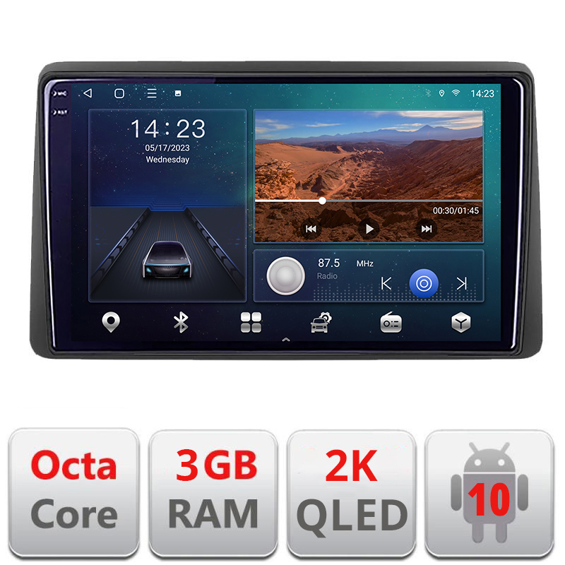 Navigatie dedicata DODGE RAM 2019- Android Ecran 2K QLED octa core 3+32 carplay android auto kit-RAM2019+-E309V3-2K