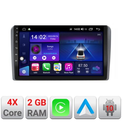 VPX Navigatie dedicata Edonav Audi A3 8P Quad Core B-049 Ecran Qled,2Gb Ram,32Gb Hdd,Carplay,AndroidAuto,USB,Bluetooth,Wifi