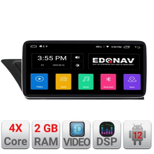 VPX Navigatie dedicata Edonav Audi A4 2008-2016 NON-MMI A-A4 Ecran Qled,2Gb Ram,32Gb Hdd,USB,Bluetooth,Wifi