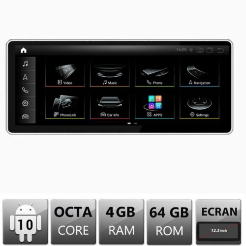 VPX Navigatie dedicata Edonav Audi A4 A5 Concert Symphonie A4-LOW-V3 ecran 12.3″ Android Gps Internet Bluetooth USB Video Qualcomm 4 G
