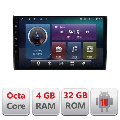 VPX Navigatie dedicata Edonav Audi A4 B6 C-050,QLED,Octacore,4 Gb RAM,32 Gb Hdd,360,4G,DSP,GPS,Bluetooth