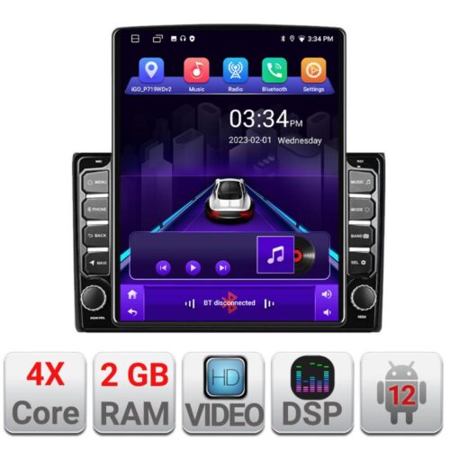 VPX Navigatie dedicata Edonav Audi A4 B6 K-050 ecran Tesla 9.7″ QLED,2Gb RAM,32Gb Hdd,DSP,GPS,Bluetooth