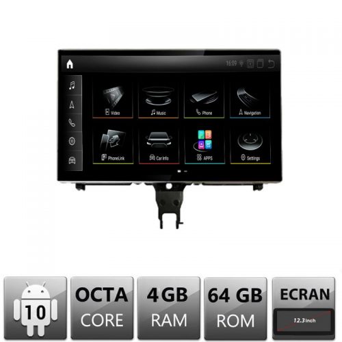 VPX Navigatie dedicata Edonav Audi A6 MIB A6-MIB-V2 ecran 12.3″ Android Gps Internet Bluetooth USB Video Qualcomm 4 GB + 64 GB