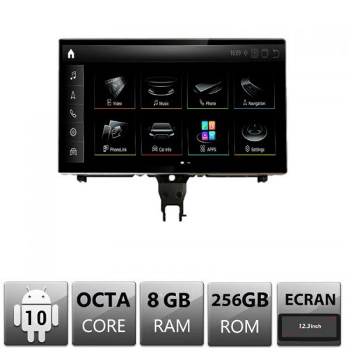 VPX Navigatie dedicata Edonav Audi A6 MIB A6-MIB-V3 ecran 12.3″ Android Gps Internet Bluetooth USB Video Qualcomm 8 GB + 256 GB