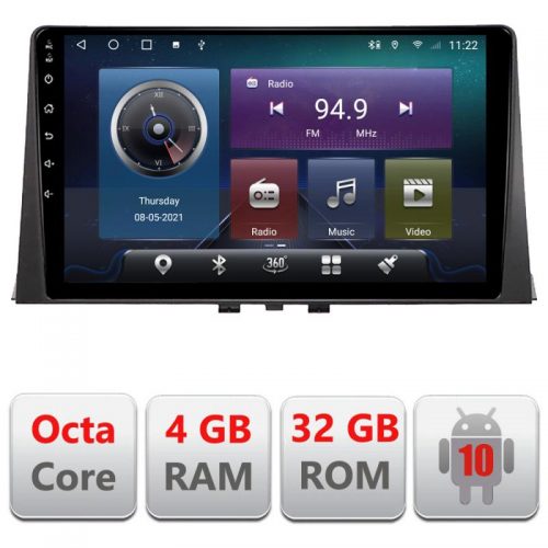 VPX Navigatie dedicata Edonav Citroen Berlingo 2019- C-berlingo18,QLED,Octacore,4 Gb RAM,32 Gb Hdd,360,4G,DSP,GPS,Bluetooth