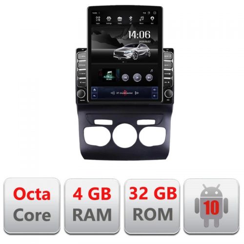 VPX Navigatie dedicata Edonav Citroen C4 2011-2016 H-241 ecran tip TESLA 9.7″ Android Radio Bluetooth Internet GPS WIFI 4+32GB DSP 4G O