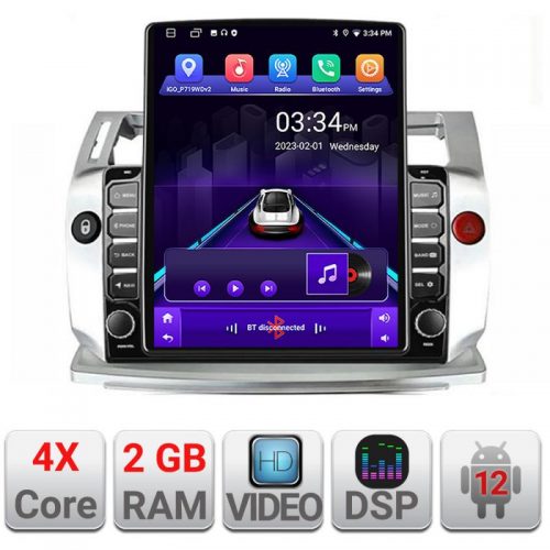 VPX Navigatie dedicata Edonav Citroen C4 K-088 ecran Tesla 9.7″ QLED,2Gb RAM,32Gb Hdd,DSP,GPS,Bluetooth