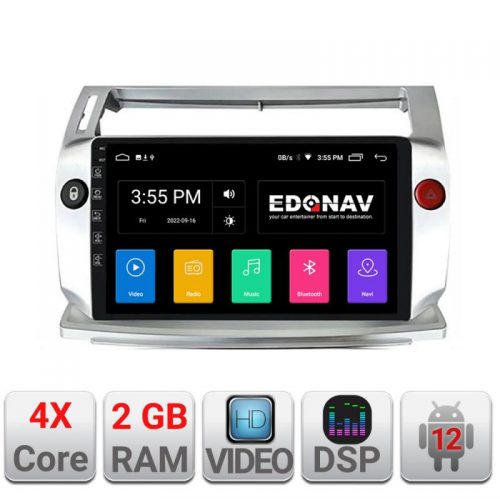 VPX Navigatie dedicata Edonav Citroen C4 Quad Core A-088 Ecran Qled,2Gb Ram,32Gb Hdd,USB,Bluetooth,Wifi