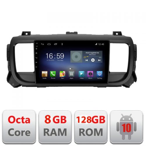 VPX Navigatie dedicata Edonav Citroen Jumpy Toyota Proace Peugeot Traveller F-jumpy16,Octacore,8Gb RAM,128Gb Hdd,4G,Qled,360,DSP,GPS,Carplay