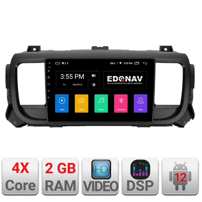 Navigatie dedicata Edonav Citroen Jumpy Toyota Proace Peugeot Traveller A-jumpy16 Ecran Qled,2Gb Ram,32Gb Hdd,USB,Bluetooth,Wifi