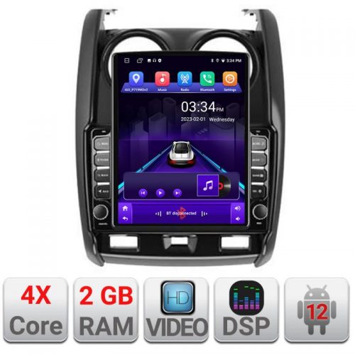 VPX Navigatie dedicata Edonav Dacia Duster 2012-2019 K-157 ecran Tesla 9.7″ QLED,2Gb RAM,32Gb Hdd,DSP,GPS,Bluetooth