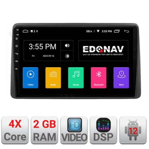 VPX Navigatie dedicata Edonav Dacia Duster dupa 2019 A-199 Ecran Qled,2Gb Ram,32Gb Hdd,USB,Bluetooth,Wifi