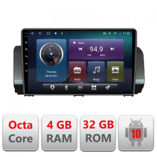 VPX Navigatie dedicata Edonav Dacia Logan Sandero Jogger LOGAN-2022 Android radio gps internet,QLED,Octacore,4 Gb RAM,32 Gb Hdd,360,4G,DSP,GPS,Bluetooth