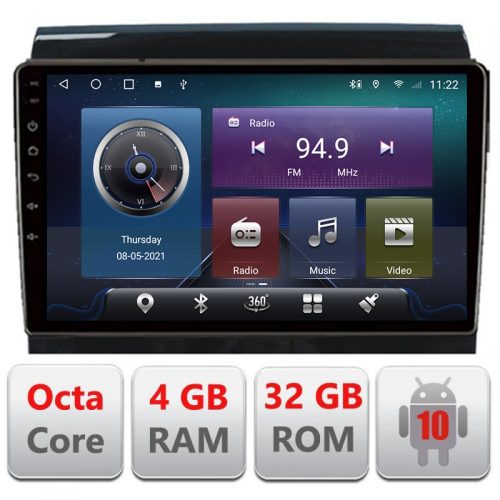 VPX Navigatie dedicata Edonav Ducato Jumper Expert 2006-2018,QLED,Octacore,4 Gb RAM,32 Gb Hdd,360,4G,DSP,GPS,Bluetooth