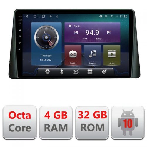VPX Navigatie dedicata Edonav Ford Focus 4 C-focus4,QLED,Octacore,4 Gb RAM,32 Gb Hdd,360,4G,DSP,GPS,Bluetooth