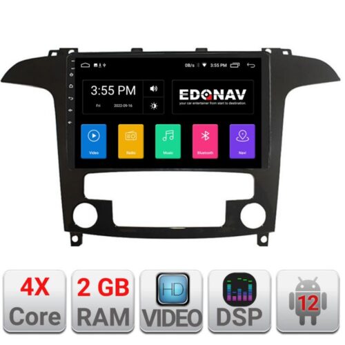 VPX Navigatie dedicata Edonav Ford S-Max 2008-2012 A-003 Ecran Qled,2Gb Ram,32Gb Hdd,USB,Bluetooth,Wifi
