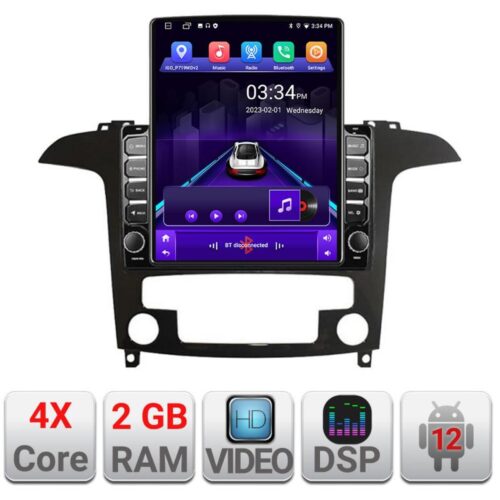 VPX Navigatie dedicata Edonav Ford S-Max 2008-2012 K-003 ecran Tesla 9.7″ QLED,2Gb RAM,32Gb Hdd,DSP,GPS,Bluetooth