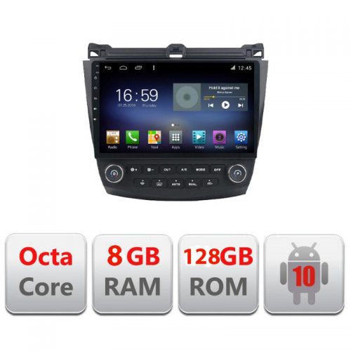 VPX Navigatie dedicata Edonav Honda Accord 2004-2008 F-accord,Octacore,8Gb RAM,128Gb Hdd,4G,Qled,360,DSP,GPS,Carplay