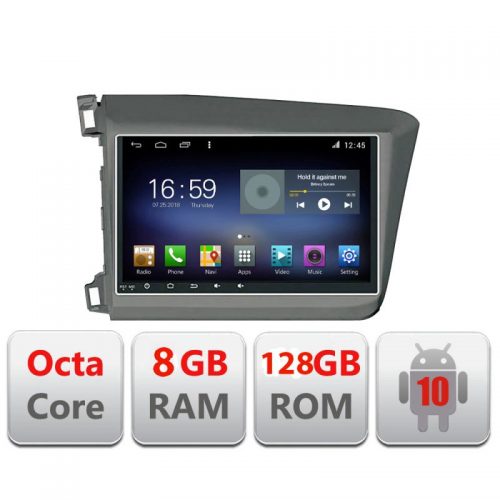 VPX Navigatie dedicata Edonav Honda Civic 2012-2015 F-132,Octacore,8Gb RAM,128Gb Hdd,4G,Qled,360,DSP,GPS,Carplay