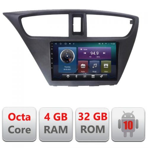 VPX Navigatie dedicata Edonav Honda Civic 2012-2016 C-civic,QLED,Octacore,4 Gb RAM,32 Gb Hdd,360,4G,DSP,GPS,Bluetooth
