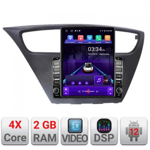 VPX Navigatie dedicata Edonav Honda Civic 2012-2016 K-civic ecran Tesla 9.7″ QLED,2Gb RAM,32Gb Hdd,DSP,GPS,Bluetooth
