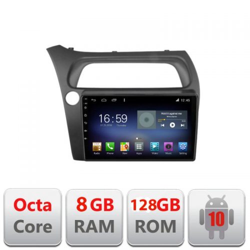 VPX Navigatie dedicata Edonav Honda Civic Hatchback 2006-2012 F-hatchback,Octacore,8Gb RAM,128Gb Hdd,4G,Qled,360,DSP,GPS,Carplay DSP 8+128