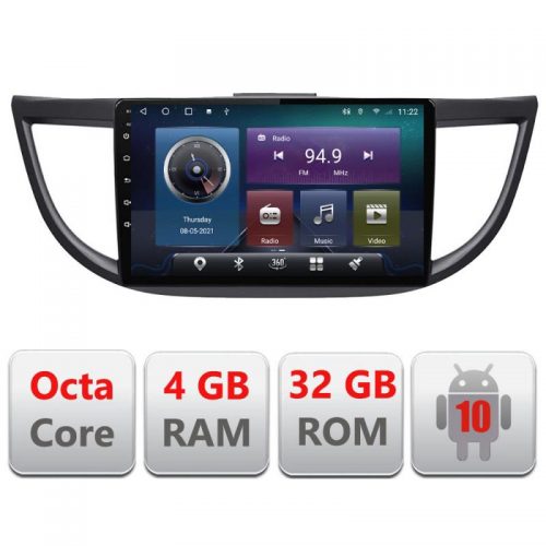 VPX Navigatie dedicata Edonav Honda CR-V 2012-2016 C-469,QLED,Octacore,4 Gb RAM,32 Gb Hdd,360,4G,DSP,GPS,Bluetooth