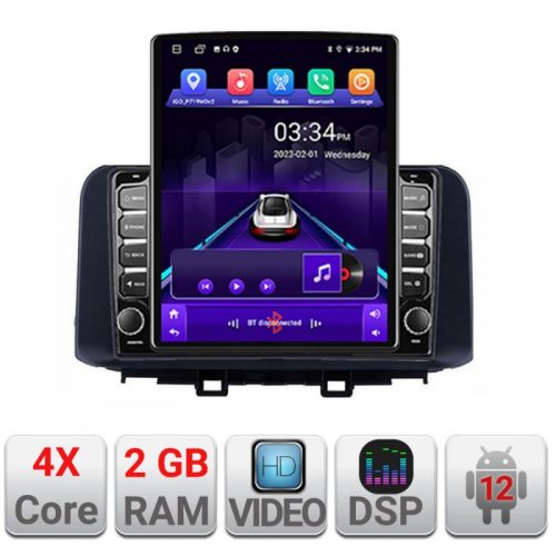 VPX Navigatie dedicata Edonav Hyndai Kona K-1058 ecran Tesla 9.7″ QLED,2Gb RAM,32Gb Hdd,DSP,GPS,Bluetooth