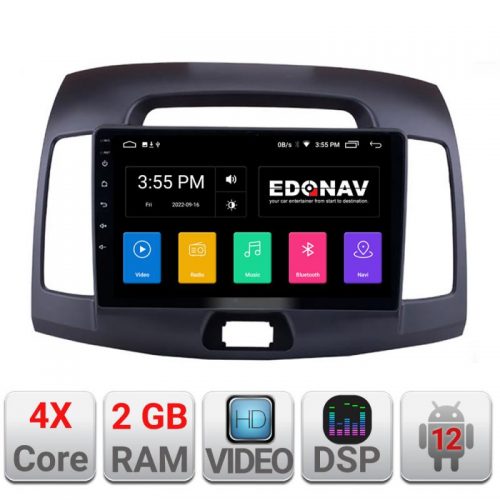 VPX Navigatie dedicata Edonav Hyundai Elantra 2007-2011 A-2009 Ecran Qled,2Gb Ram,32Gb Hdd,USB,Bluetooth,Wifi