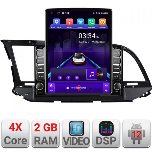 VPX Navigatie dedicata Edonav Hyundai Elantra 2015-2018 K-581 ecran Tesla 9.7″ QLED,2Gb RAM,32Gb Hdd,DSP,GPS,Bluetooth