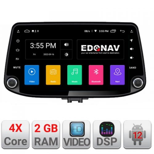 VPX Navigatie dedicata Edonav Hyundai Elantra 2018- A-1581 Ecran Qled,2Gb Ram,32Gb Hdd,USB,Bluetooth,Wifi