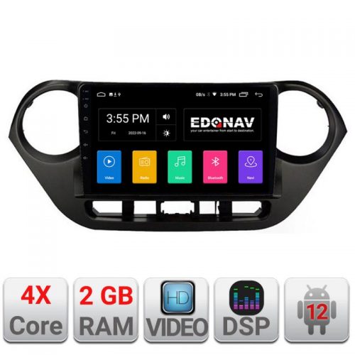 VPX Navigatie dedicata Edonav Hyundai I10 2013-2019 A-HY38 Ecran Qled,2Gb Ram,32Gb Hdd,USB,Bluetooth,Wifi