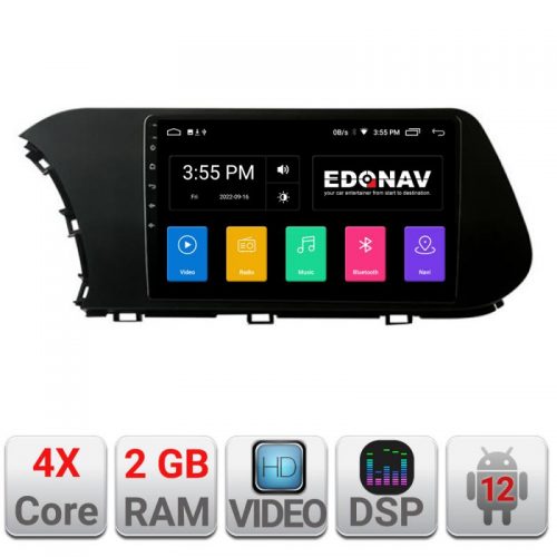 VPX Navigatie dedicata Edonav Hyundai I20 2020- A-i20 Ecran Qled,2Gb Ram,32Gb Hdd,USB,Bluetooth,Wifi