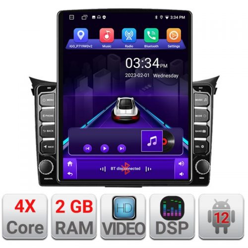 VPX Navigatie dedicata Edonav Hyundai I30 2011-2016 ecran Tesla 9.7″ QLED,2Gb RAM,32Gb Hdd,DSP,GPS,Bluetooth