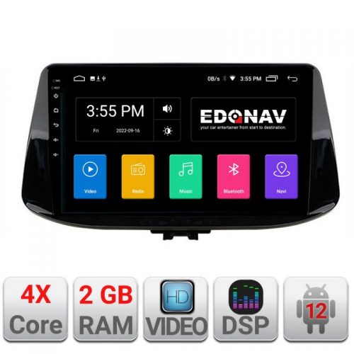 VPX Navigatie dedicata Edonav Hyundai I30 2017- A-1041 Ecran Qled,2Gb Ram,32Gb Hdd,USB,Bluetooth,Wifi