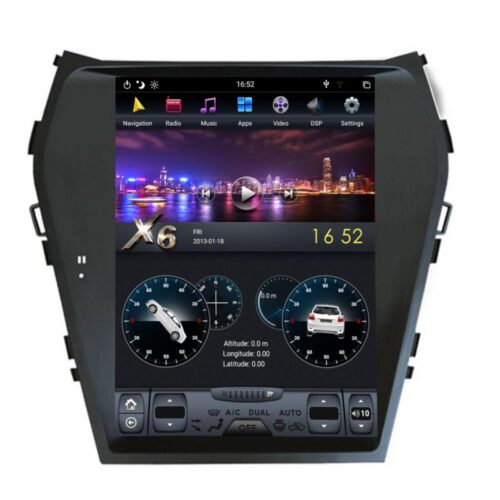 VPX Navigatie dedicata Edonav Hyundai Santa Fe Android GPS Bluetooth Radio Internet procesor Six Core si ecran tip Tesla