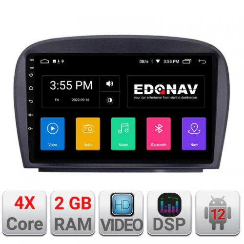VPX Navigatie dedicata Edonav Mercedes SL W230 2004-2011 A-W230 Ecran Qled,2Gb Ram,32Gb Hdd,USB,Bluetooth,Wifi
